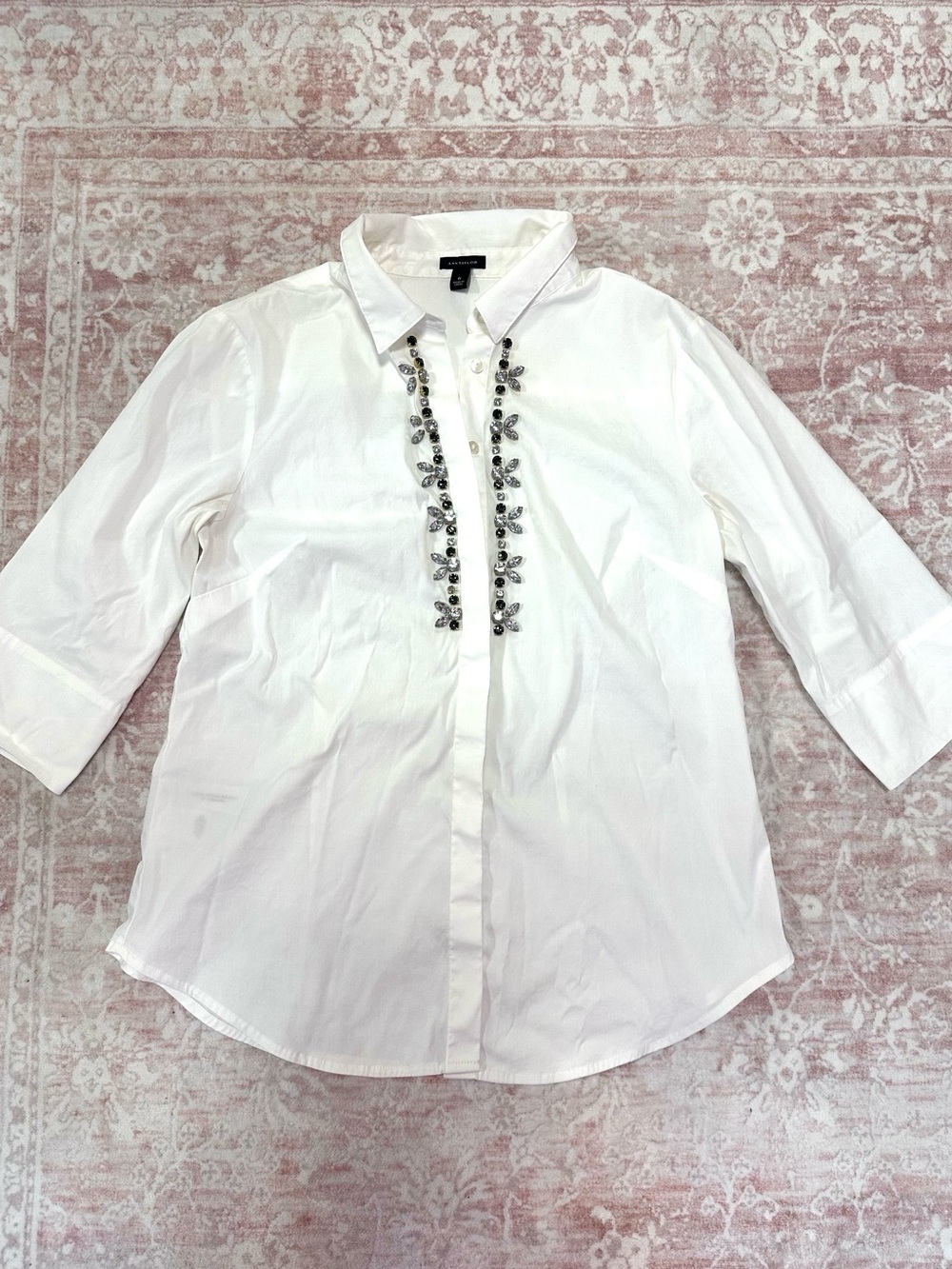 Ann Taylor ✨ Crystal Embellished Button Down - Picture 2 of 11